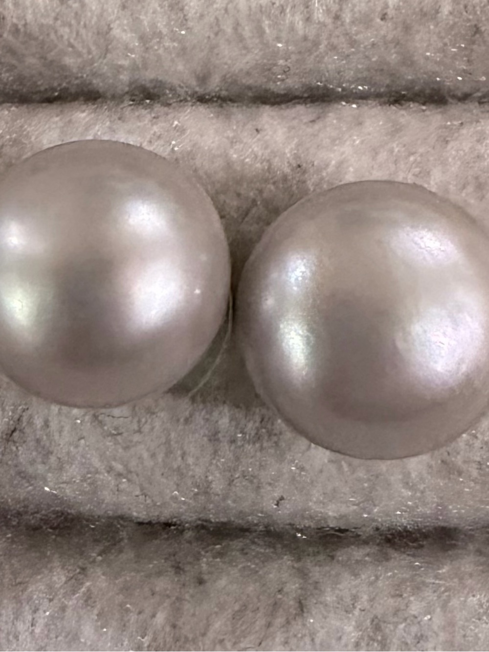 Classic Grey Pearl Stud Earrings - Women Jewelry